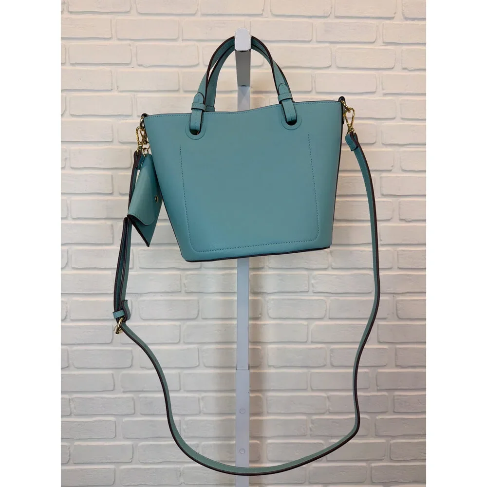 Nanette Lepore Teal Tote Crossbody Bag With Coin Pouch One Size